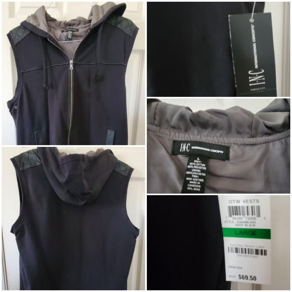 INC. - Zip-Up Vest by INC. Size Large.